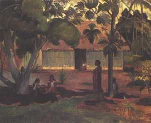 De grote boom door Paul Gauguin